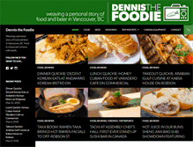 Tablet Screenshot of dennisthefoodie.com